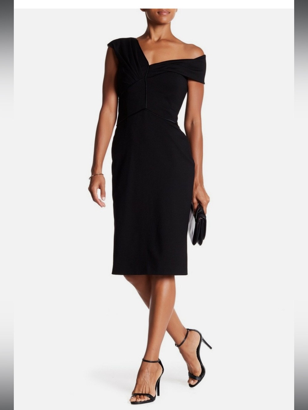 JASON WU Black Corset Bustier Bodice Ponte Knit Satin Trim Cocktail Dress - NWT